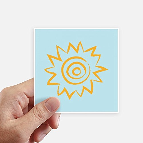 Sticker Peinture Jaune Soleil 10CM pour customiser une valise et un ordinateur - 2