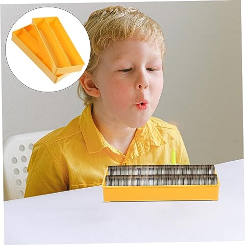 Caja organizadora de monedas Angoily 2 piezas plástico amarillo miniatura 5