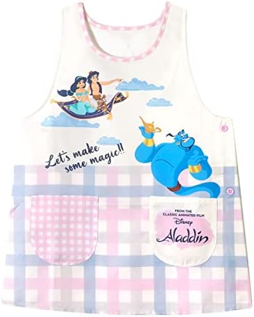 Amazon Co Jp ピンクm L エプロン 保育士 ディズニー Disney キャラクター 美竹 M L アラジン ジーニー ジャスミン おしゃれ かわいい 入園 卒園 プレゼント ギフト ホーム キッチン
