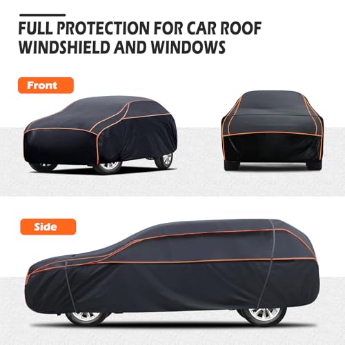 Image of Hail Protector Car Cover, Thickened Multi-Layered EVA Car Hail Protector SUV Size A7 Fit for Toyota Highlander, Honda Pilot, Nissan Pathfinder, BMW X5 /X6 (191-201 inch)
