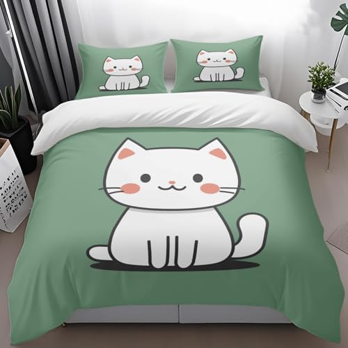 Parure de lit vert de qualité supérieure en microfibre brossée premium - 2