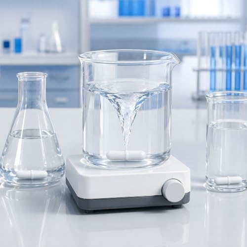 Image of Satmarhz 5 Pcs PTFE Magnetic Stirrer Bar, 8x30mm B30 Magnetic Beads
