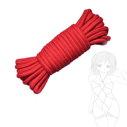 Corde en Coton Rouge, Longueur 5 m, Cordon en Coton résistant