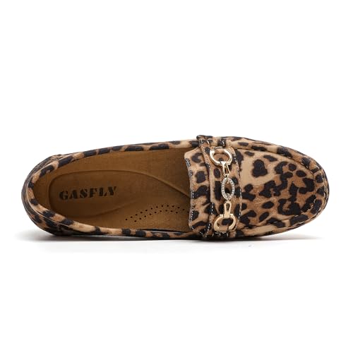 Image of Women's Business Loafers Work Casual Flats Shoes Lightweight Penny PU Leather Slip On Walking Shoes