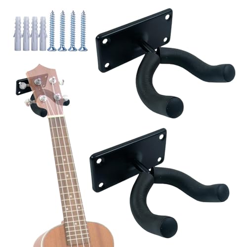 Soporte de pared para guitarrista, colgador de pared para instrumentos, gancho de pared de guitarra de metal, de montaje de guitarra de pared, colgador de guitarra para estudio en casa, gancho