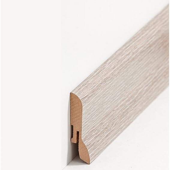 Listwa przypodłogowa MDF 20 x 60 x 2500 mm, rdzeń MDF foliowany dąb do klejenia, wkręcania i przybijania, listwa przypodłogowa firmy PROVISTON 25 metrów | 10 sztuk