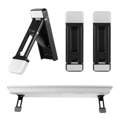 2pcs Keyboard Riser Tilt for Desk Adjustable Computer Stand Tilt Wedge Foldable Keyboard Lifter for Desk Portable Mini Laptop Feet with Anti-Slip Pads Universal Office Accessories (Black)