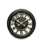 WazStone Royal Dark Iron Chevalier Emblem Wall Clock, 16 NonTicking Sweep Movement, Classic Antiquit