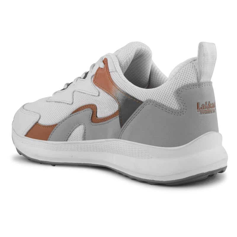 Image of Lakhani aashirwad Men's Sports Shoes | Lightweight Breathable Running Shoes for Men | Flynet Upper, Phylon Sole | Flexible, Comfortable Lace-Up Athletic Shoes