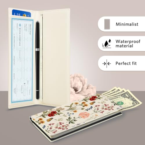 Image of CoBak Checkbook Cover for Women & Men - PU Leather Case with RFID Blocking | Classic Design Check Book Holder for Personal and Business