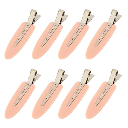 8 pieces No Bend Hair Clips, No Crease Hair Clips, Pin Curl Clips, Makeup Hair Clips for Hairstyle Bangs Waves Styling Makeup Application