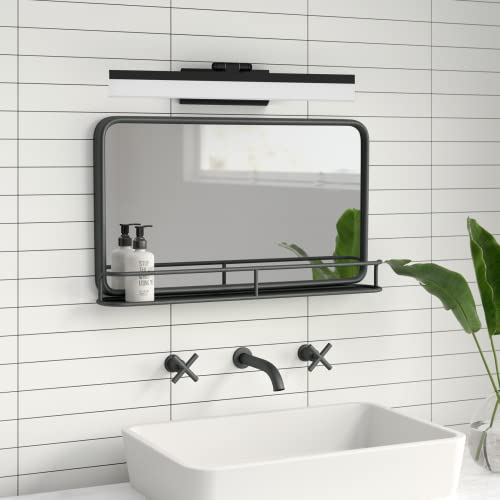 Klighten 9W Lampada da Specchio per Bagno LED, Bianco Freddo 6000K Luce da Specchio Bagno, Applique Bagno Specchio Moderno Nero, 40cm, 585Lumen, 180°Regolabile, Non Dimmerabile - Image 6