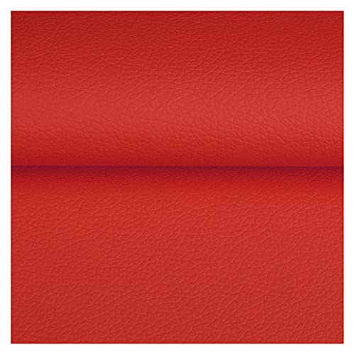 Tissu en similicuir rouge pour loisirs créatifs et confection d'accessoires de mode