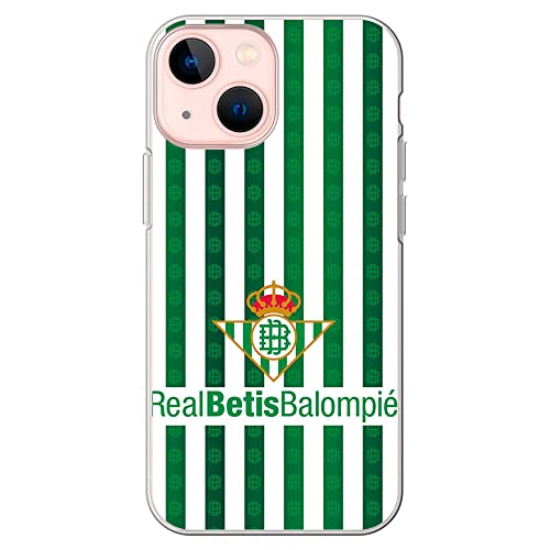 Movilshop Funda para [ iPhone 13 Mini ] Real Betis Balompié [Escudo Clásico Degradado] Licencia Oficial de Silicona Flexible Transparente...