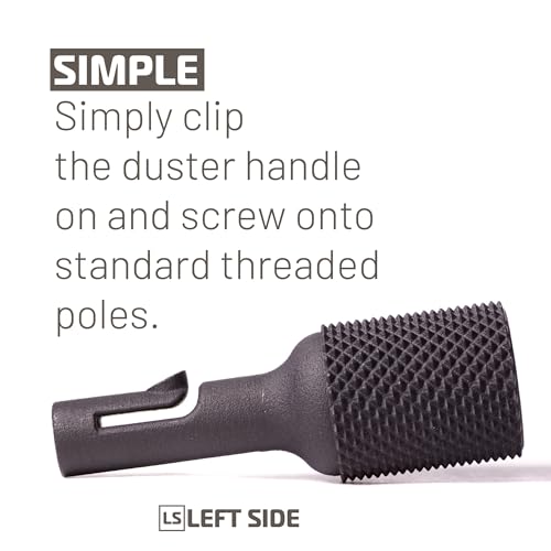 Image of Left Side Swift Reach Treaded Pole Adapter for Swiffer Duster