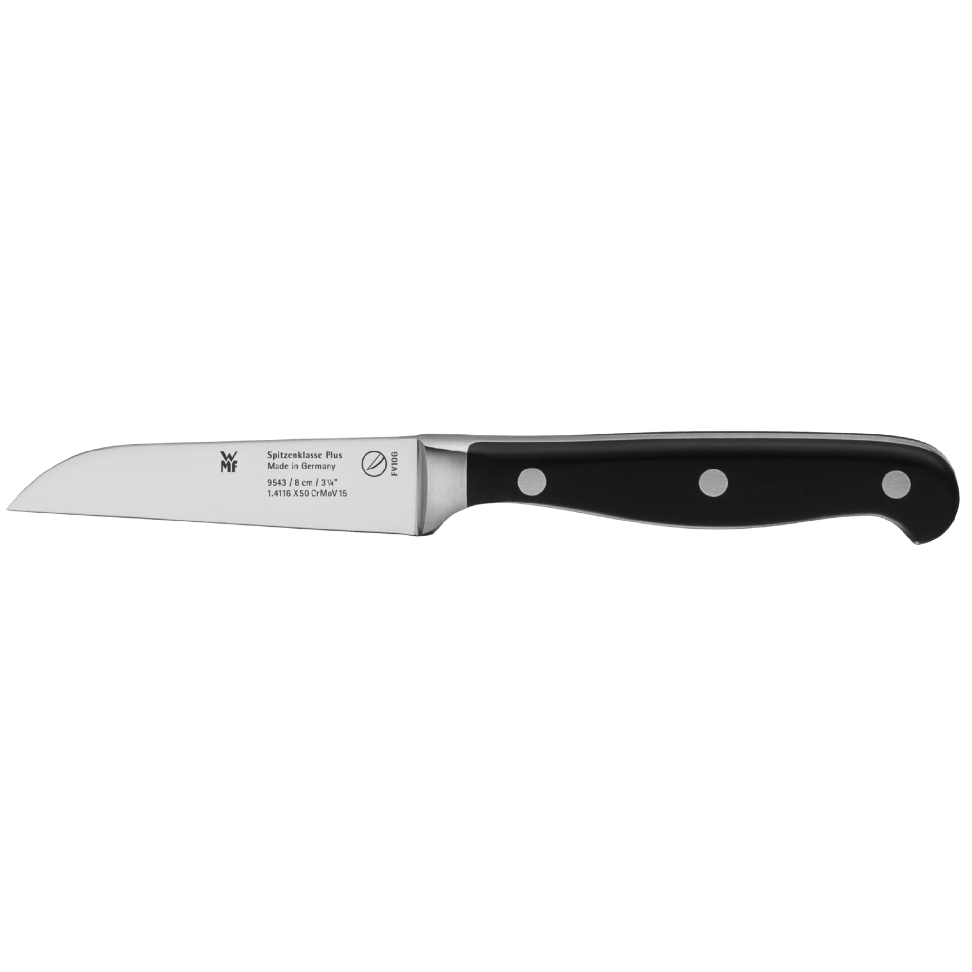 WMF Spitzenklasse Plus Messerset 3teilig, Made in Germany, 3 Messer geschmiedet, Küchenmesser Set, Spezialklingenstahl