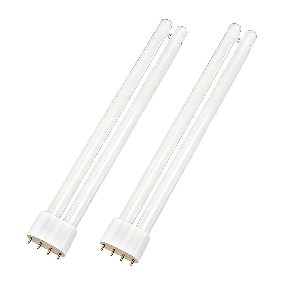 MouMouPurr 18W 2G11 4-Pin Fluorescent Light Bulbs Cold White 6500K, 220V-240V Compact Energy Saving Lamps, Remove the Ballast for Use, 2 Pack