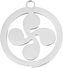 New 2026 Arrive Lauburu Basque Cross Pendant Triskele Our Lady Round Pendat Both Sides Mirror Polished Stainless Steel Jewelry Charms 1 Piece Decoration Luxury Trendy Best For Gift Women And Men