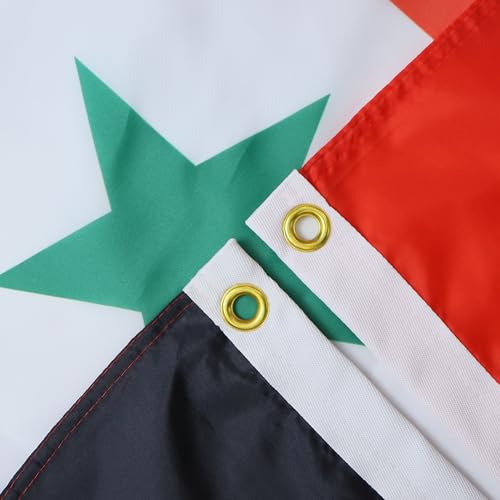 Image of AZ FLAG - Syria Flag - 2x3 Ft - 100D Polyester Syrian Banner with Two Metal Grommets - Fade Resistant - Vivid Colors - 2' x 3' Feet - 90x60 Cm