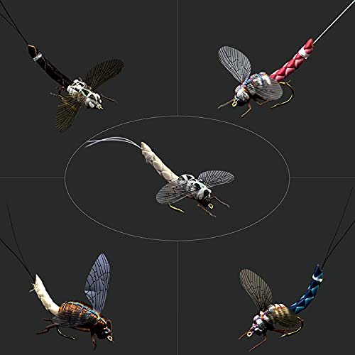 Kit de mouches de pêche à la mouche artificielle, nymphes réalistes et streamers