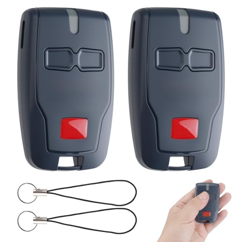 2 PCS Mando Garaje para puerta de garaje Mitto 2,Ghibli, Kleio, TRC 2, 433,92MHz Rolling Code, Control Remoto Universal para Puertas Automáticas,Mando Clonador,Programación Fácil