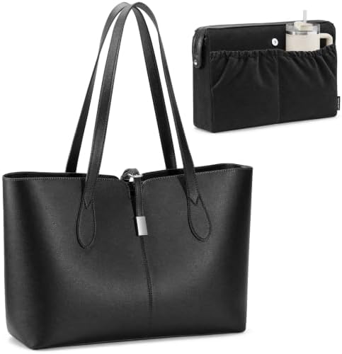 TOPEAST Tote Bag for Women 15.6" Work Bag with Removable Laptop Sleeve