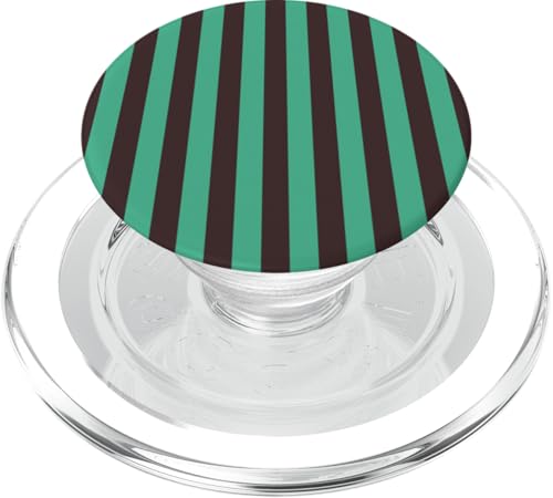 cioccolato motivo a PopSockets PopGrip per MagSafe righe marrone menta