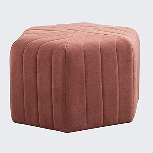 Ottoman Hexagon en velours 47x47x30cm pour salon