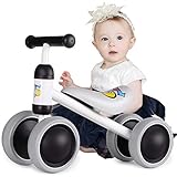Hello-5ive Baby-Laufrad, Kleinkind, Spielzeug, für drinnen und draußen, für 1–2 Jahre, Jungen, Mädchen, Kinder, Kleinkinder, erstes Fahrrad, Weiß