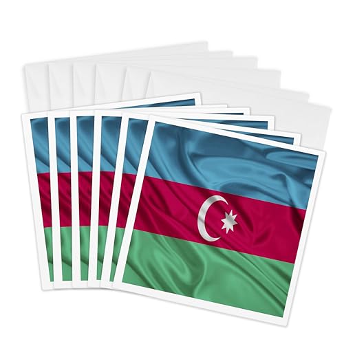Cartes de vœux Azerbaïdján 3dRose lot de 6 pour accompagner vos cadeaux