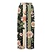Womens Summer Flowy Trousers Cruise Outfits Floral Boho Loose Wide Leg Pants Casual High Waisted Palazzo Pant