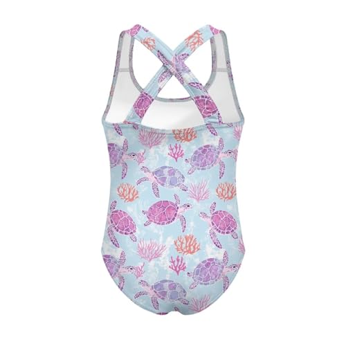 Image of Girls One-Piece Swimsuit for Swimming Lessons Beach Volleyball Pool Party Outdoor Training Quick Dry