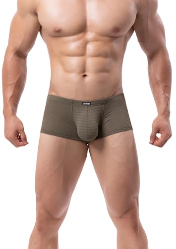 IKINGSKY Men's Sexy Boxer Briefs Breathable Pouch Shorts Stretch Bulge Trunks Under Panties for Men2
