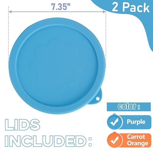 Image of LUVCOSY 7 Cup Silicone Replacement Lids Storage Cover for Pyrex 7402-PC Glass Bowls (Container not Included) 2 Pack Microwave, Dishwasher and Freezer Safe