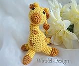  Giraffe Häkeltierchen - Kinderwagenkette aus Bambusgarn - Gehäkelte Kinderwagenkette -Tier mit Clip - Giraffe