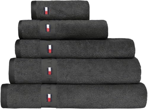 Tommy Hilfiger Handtücher Uni Steel, Handtuch 50x100 cm