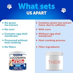 Glucosamine for Dogs – Hip and Joint Supplement for Dogs – 180 Chews – Glucosamine Chondroitin For Dogs, Turmeric, MSM – Dog Glucosamine Support – Dog Joint Pain Relief Health – Mobility Treats