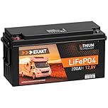 EXAKT LiFePO4 200Ah 12V inkl. BMS Lithium Batterie Solarbatterie Akku Wohnmobil Solar Bootsbatterie USV