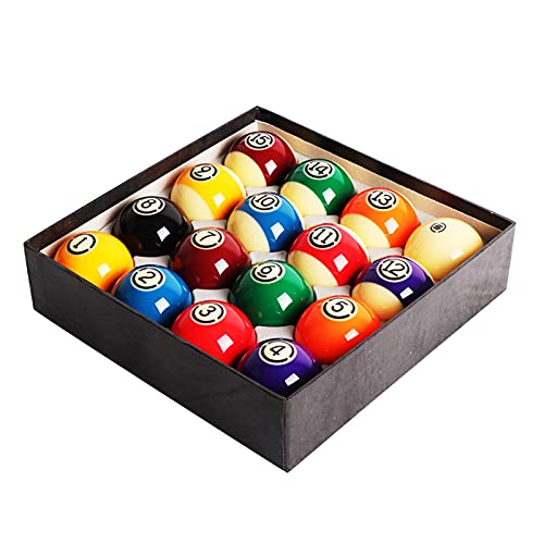 ATNCKS Juego de bolas de billar para mesa de billar regular, juego de 16 bolas de mesa de billar de resina pura en tamaño reglamentario de 57,2 mm