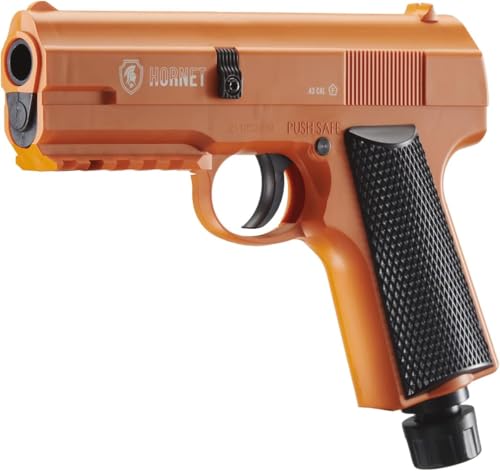 Image of Lancer Tactical Lancer Self Defense Hornet 0.43 Cal Home Defense Launcher All in One Package-Less Lethal for Personal Defense with Carrying Case (Color: Orange /Black)