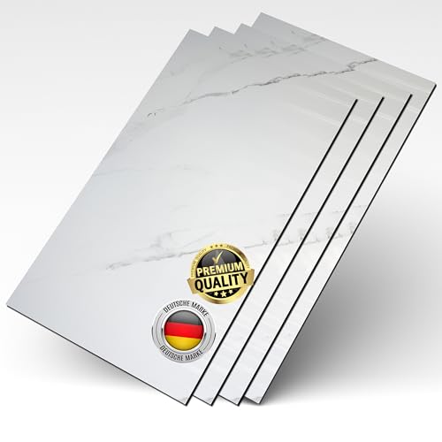 AS Country Stone Wandpaneele in Marmoroptik | 60x120 cm | 4 Stück | PVC Wandverkleidung aus Kunststoffplatten für Küche, Bad & mehr | Küchenrückwand Platte Wandpaneel | Hokkaiodo