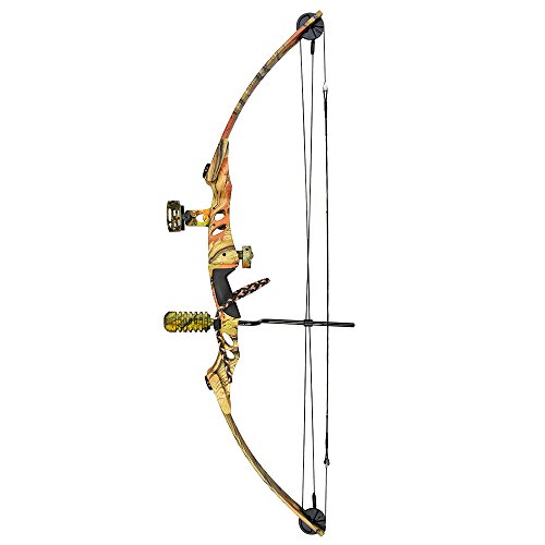image for iGlow 55 lb Autumn Camouflage Camo Archery Hunting Compound Bow with P