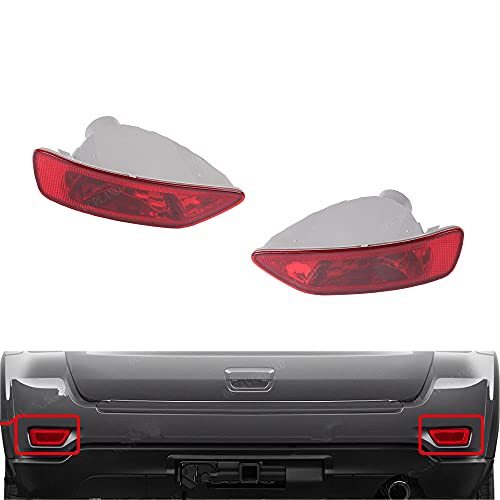 HuiGood 57010717AC 57010716AC 1 Pair Fog Light Lamp Reflector Rear LH RH Compatible with JEE-p Compass Grand Cheroke-e 2011-2017 Dodg-e Journey 2012-2018