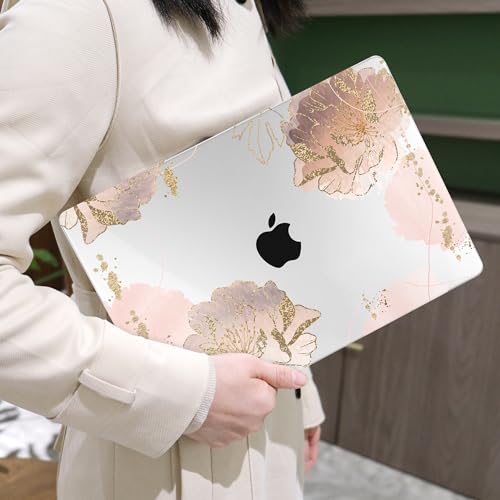 Funda MacBook Air 15 A2941 transparente con protector de teclado MEEgoodo 6