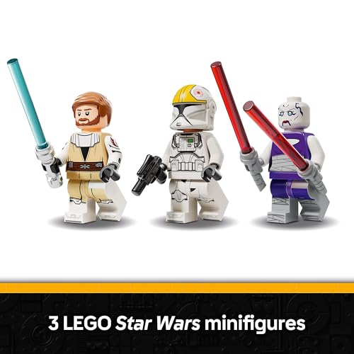 LEGO Star Wars 75432 V-19 Torrent Starfighter Building Toy - 3 Minifigures incl. Obi Wan Kenobi & Asajj Ventress with Lightsabers - Gift for 9+ Year Old Boys & The Clone Wars Fans - Image 5