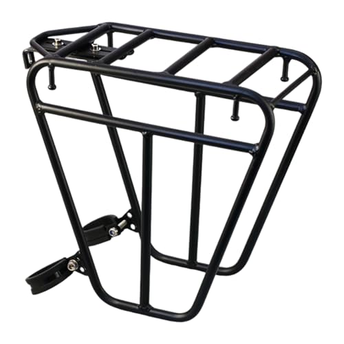 Porte-vélos avant en acier idéal pour charger vos bagages de randonnée ou vélotaf
