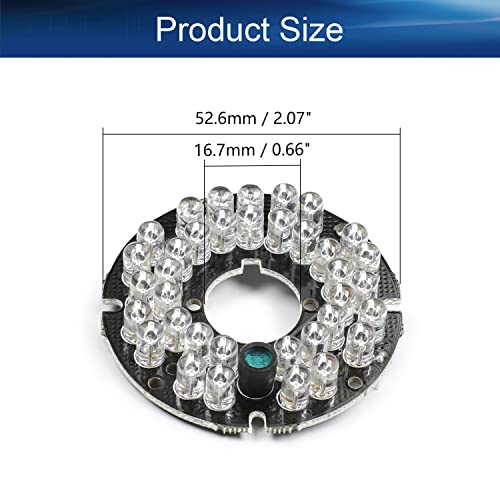 Bettomshin 1 placa iluminadora infravermelha com LED de 6,07 polegadas, 36 LEDs, lâmpada de placa re