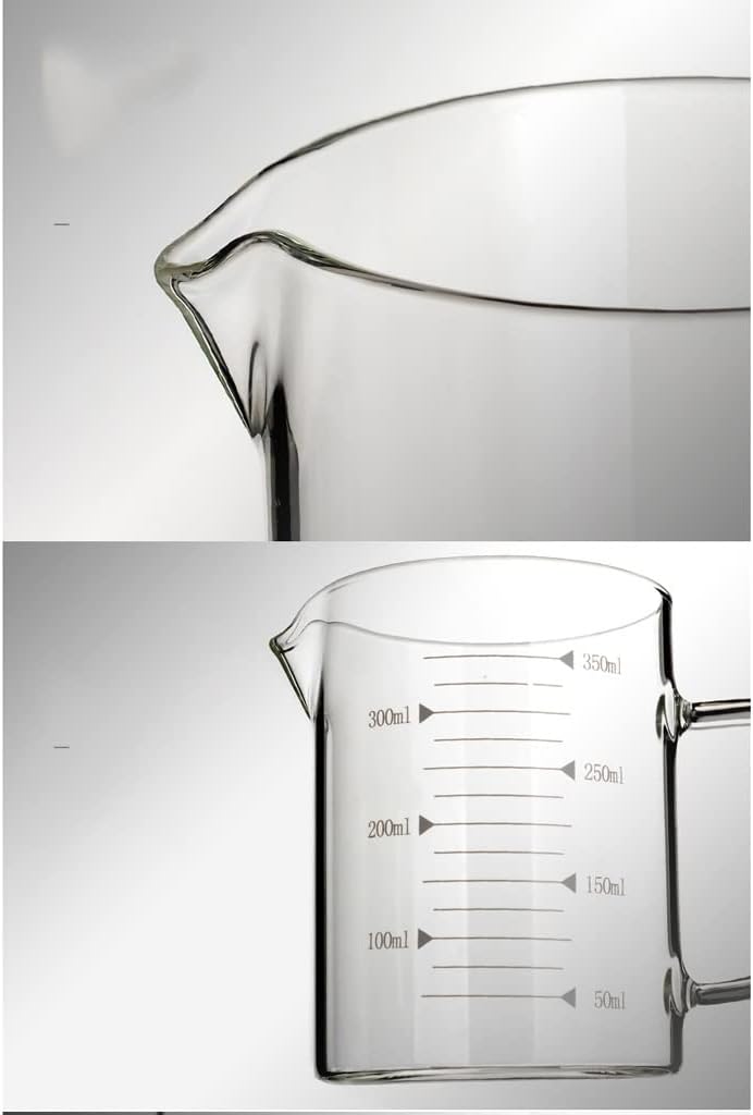 Glass Measuring Cup With Scale Milk Cup High Temperature Resistant Household Kitchen Baking Beaten Egg Cup Measuring Water Cup (Size : 500ML)