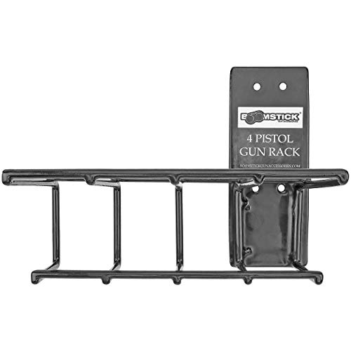 3 Gun Handgun Black Vinyl Coated Pistol Wall Mount Rack, Boom-10006 #TOP2