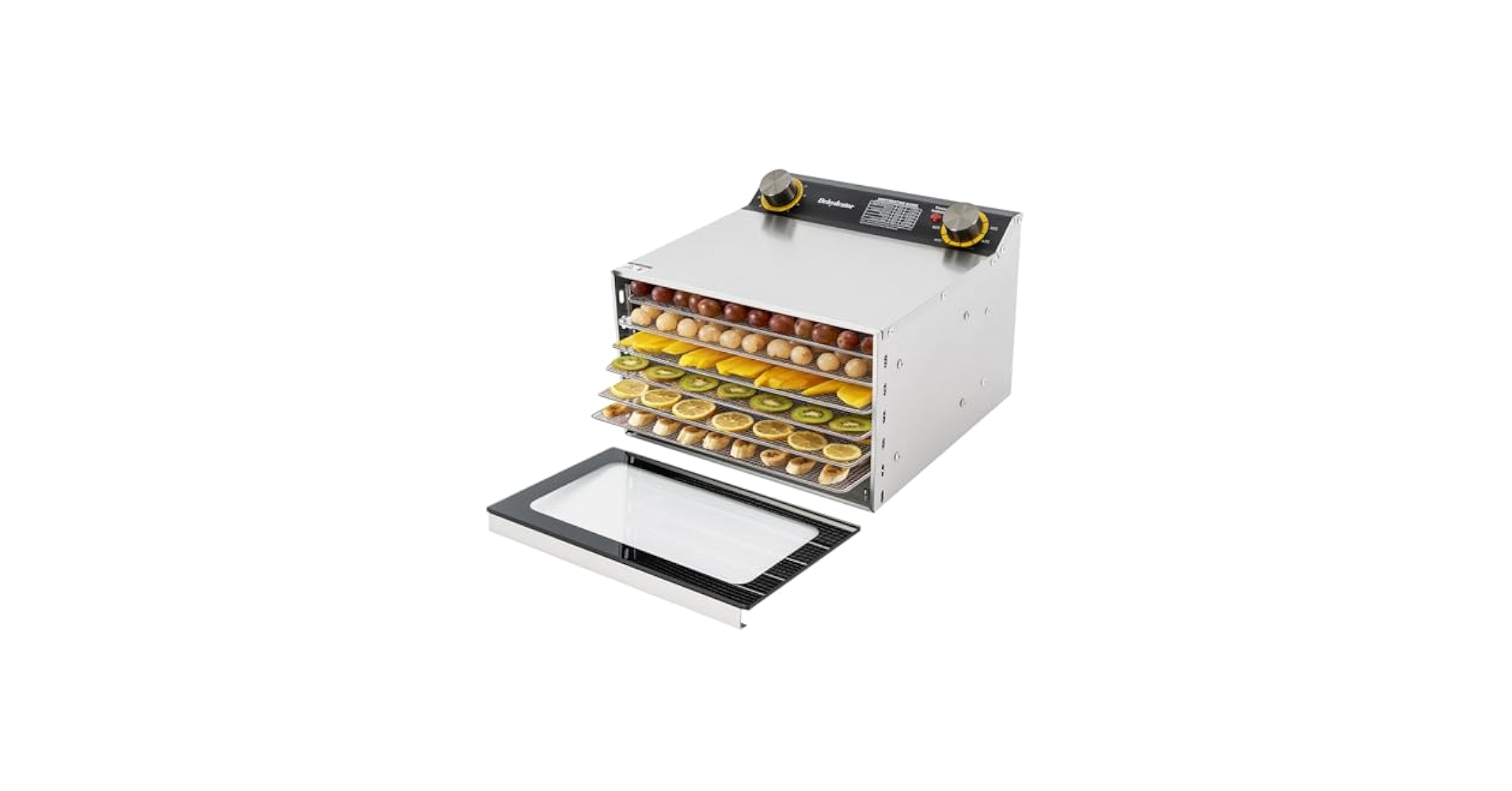 Dehydrator フードドライヤー シルバー　6段 Amazon.co.jp: フードドライヤー 食品乾燥機 食品脱水機 6層